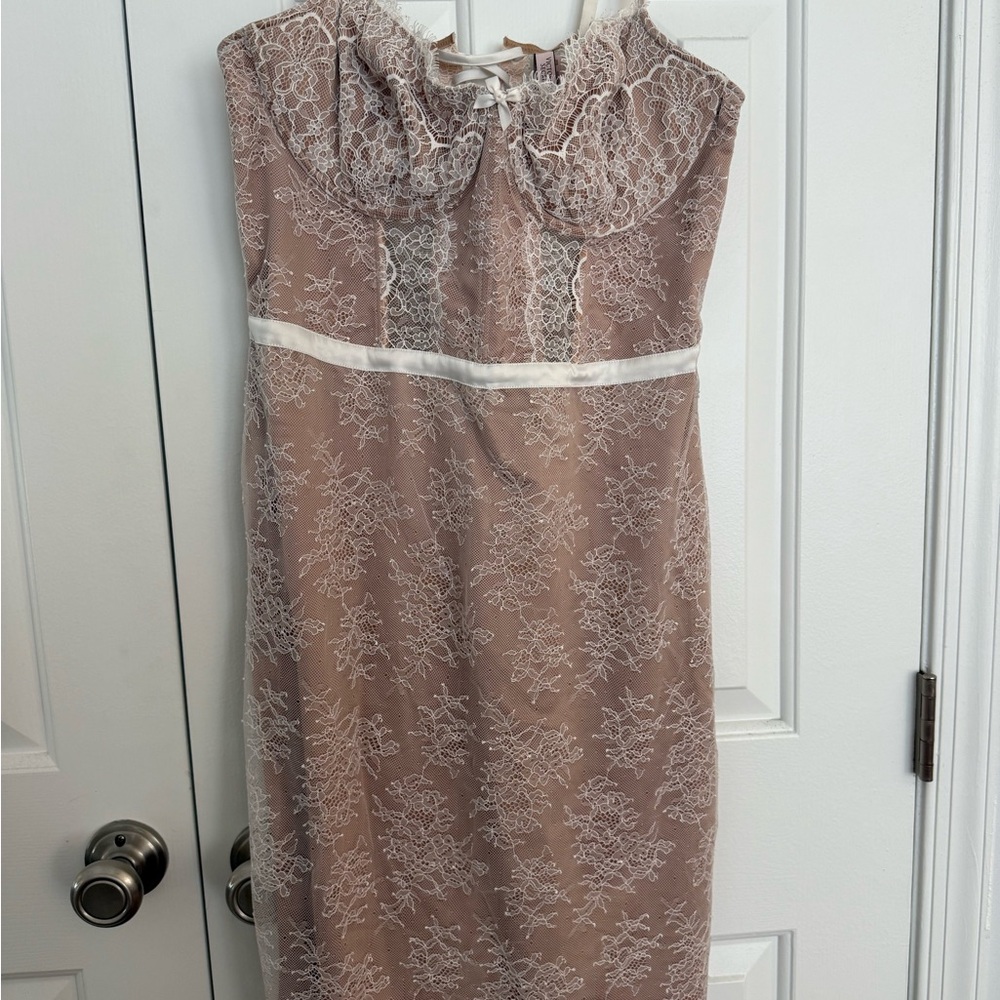 Victoria's Secret Pink Strapless Sheath Dress
